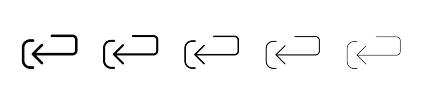 Send back icon Symbol concept for web design.simple line vector icon. logo illustration.