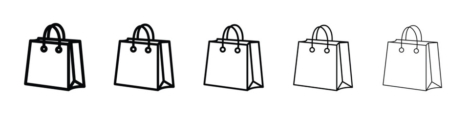 Shopping bag icon Symbol concept for web design.simple line vector icon. logo illustration.