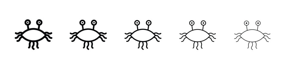 Spaghetti Monster Flying icon Symbol concept for web design.simple line vector icon. logo illustration.