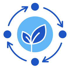 Sustainability Loop  Icon Element For Design	