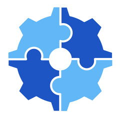 Interconnected Gears  Icon Element For Design	