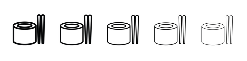 Sushi icon Symbol concept for web design.simple line vector icon. logo illustration.