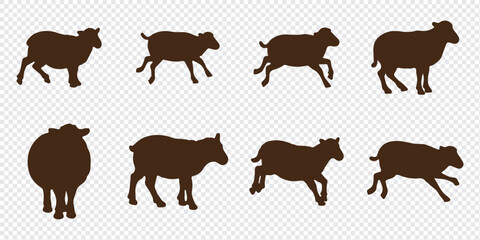 Sheep Silhouette. Sheep Vector Illustration. Sheep silhouette icon vector. Farm sheep, glyph, solid icon. Livestock concept. Lamb icon vector illustration. Silhouette vector .