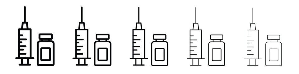 Vaccination icon Symbol concept for web design.simple line vector icon. logo illustration.