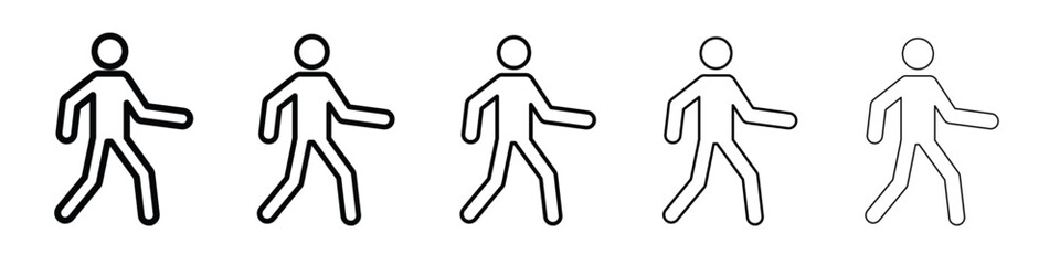 Walking icon Symbol concept for web design.simple line vector icon. logo illustration.