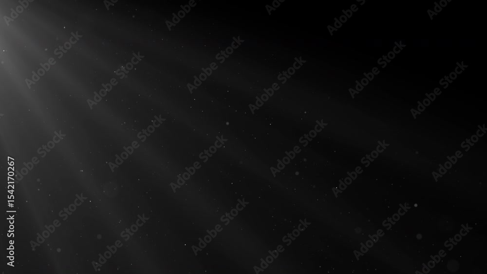 Wall mural flickering abstract dust particles motion. volumetric light. seamless loop