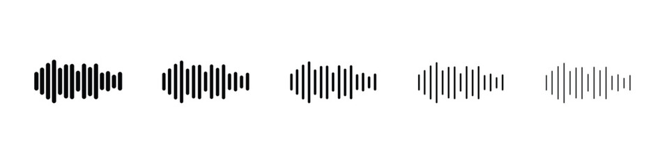 Waveform icon Symbol concept for web design.simple line vector icon. logo illustration.