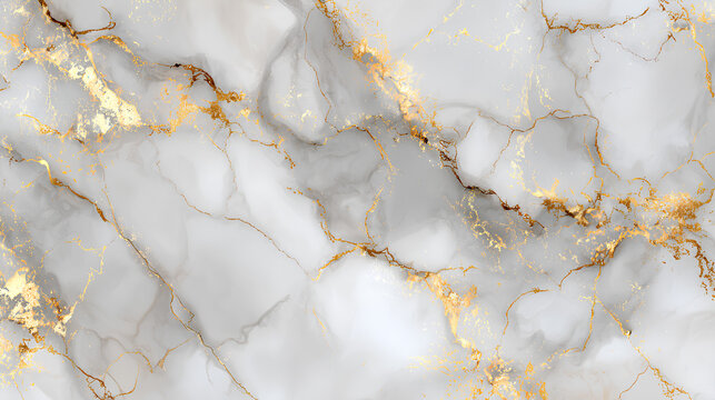 Elegant white and gold marble texture with subtle gray veining Stock Illustration - Powered by Adobe