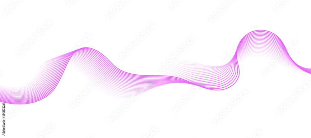 Poster abstract pink, wave lines on transparent background. abstract soft wave lines dynamic flowing pink l