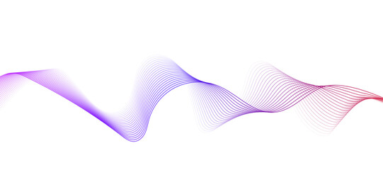 Abstract pink, wave lines on transparent background. Abstract soft wave lines dynamic flowing pink light isolated background.