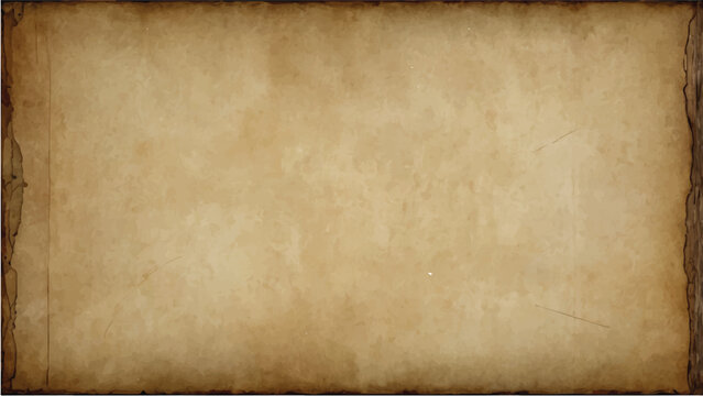 A rich, grunge-aged parchment texture of antique brown paper on a rustic wooden background creates a vintage, worn design. Art & Illustration