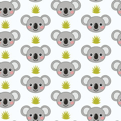 Baby koala wallpaper seamless cartoon texture
