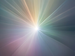 Fototapeta premium Radiant Rainbow Light Burst with Soft Gradient and Sparkle Particle Effect Background | AI