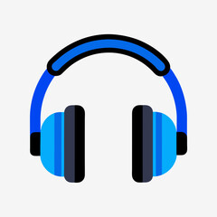 headphones icon on white background