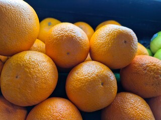 Oranges on Display at the Market
