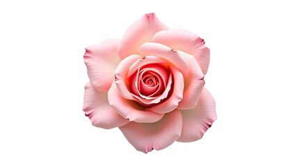 Hyper-Realistic Delicate Rose Photo, Velvety Petals, Soft Shadows, White Background