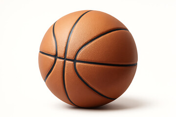 Fototapeta premium Basketball isolated on white background. 3D rendering