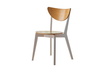 wooden chair isolated on white background