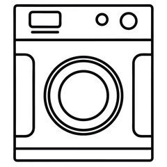Outline Icon of a Washing Machine