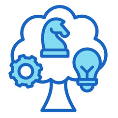 Tree Of Strategy  Icon Element For Design	