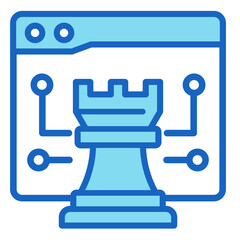 Strategic Web  Icon Element For Design	