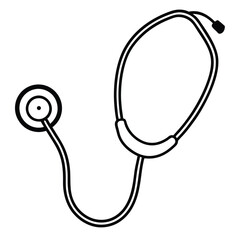 Simple Drawing of a Stethoscope