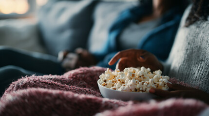 A detailed scene capturing vibrant vegan kettle corn: reinventing popcorn's delightful showcase.