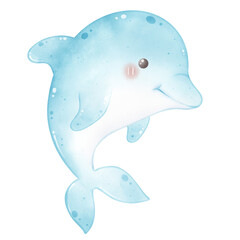 Adorable dolphin Illustration for Ocean Theme