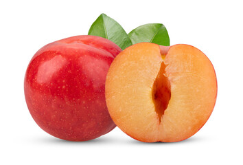 cherry plums isolated on transparent png