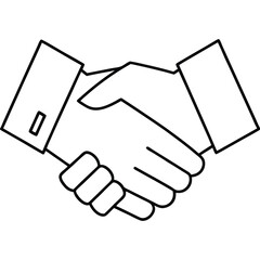 Obraz premium Simple Icon of a Handshake Deal