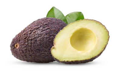 avocado isolated on transparent png ( Image from camera)