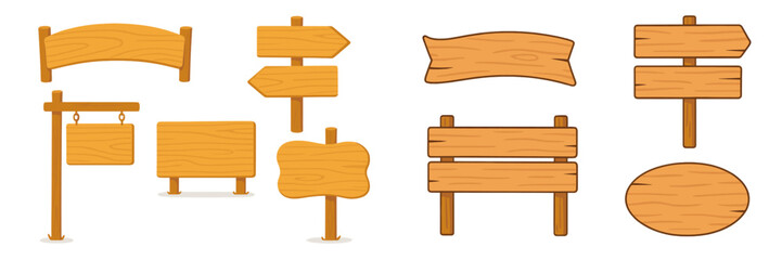 Various wooden sign designs showcasing versatile shapes and styles for outdoor and indoor use in creative projects