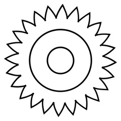 Simple Icon of a Saw Blade