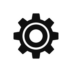 A gear silhouette icon vector art illustration
