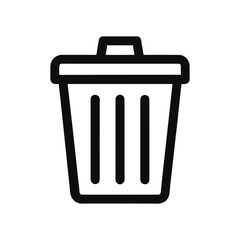 Trash bin icon vector art illustration