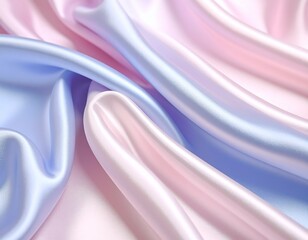 Soft Pastel Satin with Draped Texture