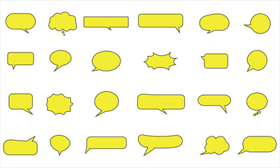 Obraz premium set of speech bubbles vector illustration