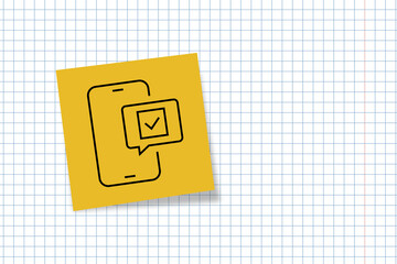 done. an icon on office paper. office paper. successful completion of assigned tasks. teamwork. animation. pin. a business idea. teamwork in business. a task. decision. purpose. achieve your goal.	