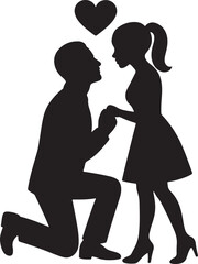 silhouette of a couple