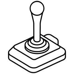 Thin Stroke Icon of a Joystick