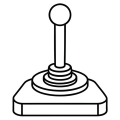 Thin Stroke Icon of a Joystick