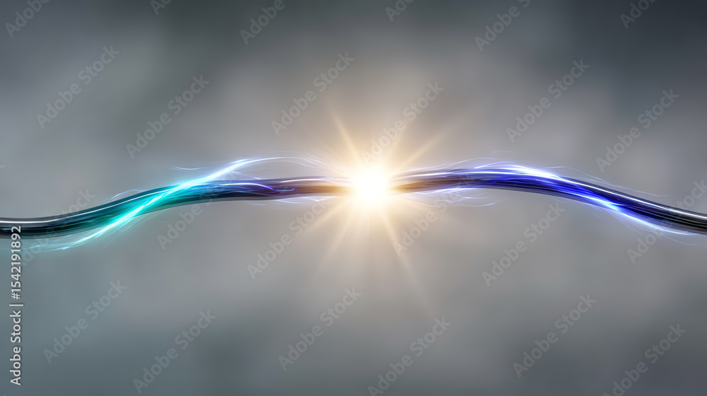 Aufkleber a dynamic visual representation of energy and light convergence, depicting innovation and the fusion