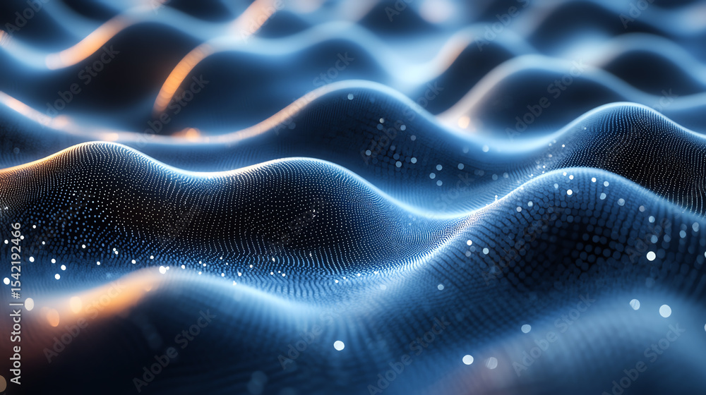 Poster A mesmerizing abstract representation of waves and light, showcasing intricate patterns that evoke innovation and creativity in design.
