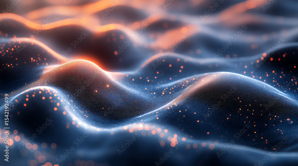 Aufkleber a mesmerizing close-up view of waves illuminated by soft light, captivating with its serene and tran