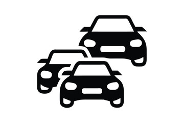 Dynamic Vector Icons Set of Multiple Cars, Automotive Vehicle Designs, Traffic Transportation Illustrations, Urban Road Graphics