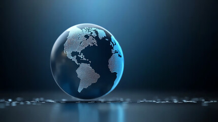 Fototapeta premium A stunning representation of the Earth depicted in a digital format, highlighting continents and oceans in mesmerizing detail.