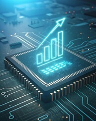 Business analytics chip circuit board data visualization technology growth
