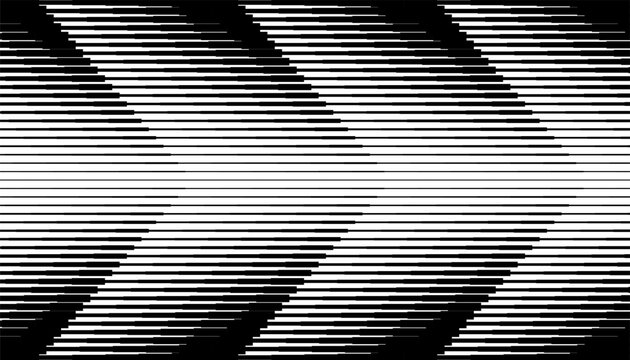 Black and white seamless geometric pattern with sporty lines effect for sporty and modern background. Vector Format Illustration. 