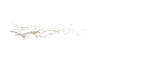 Obraz premium Transparent bubbles, clear gold water splashes, and abstract black ink splatters produce a clean, flowing grunge background.