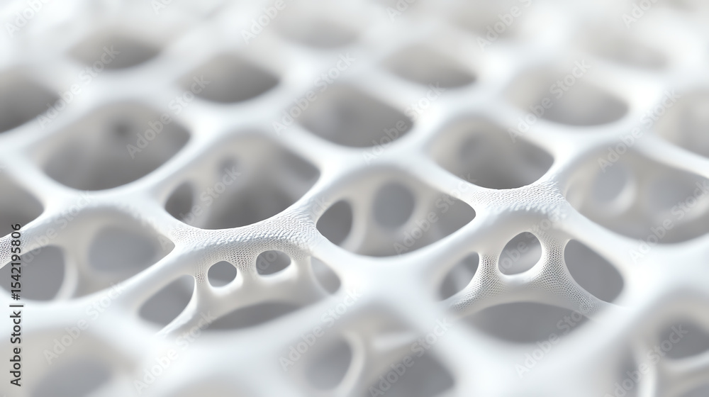 Poster close-up of an intricate cellular structure showcasing organic forms and textures. perfect for scien